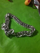 Pulsera de eslabones de cadena de acero inoxidable para hombre, brazalete de cadena de mano a la moda, brazalete Simple de joyería para regalo de novio
