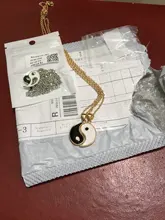 2 unids/set oro plata de aleación de Yin Yang colgante de pieza de rompecabezas collar joyería de cumpleaños Regalos para pareja o mejores amigos Unisex