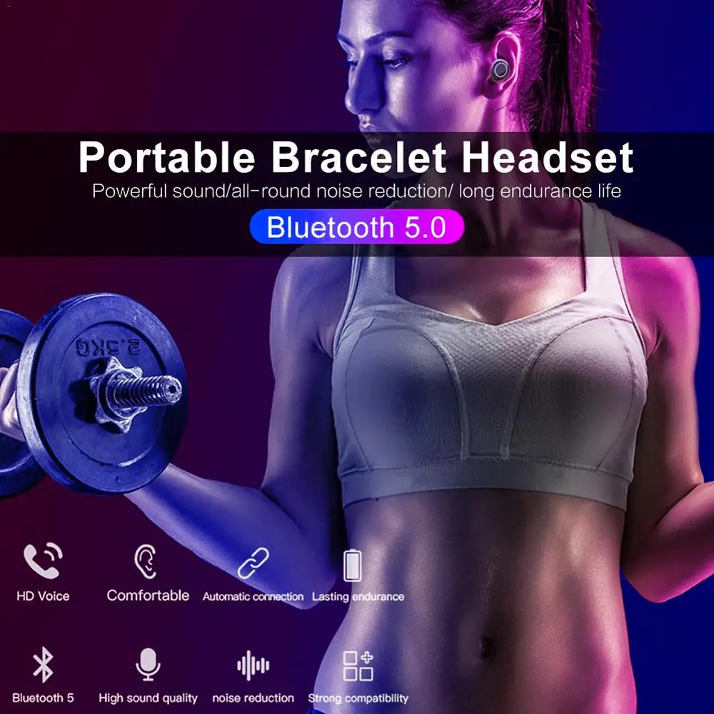 HM50 тип запястья бинауральная TWS Беспроводная Bluetooth 5 0 гарнитура Мини Смарт bluetooth