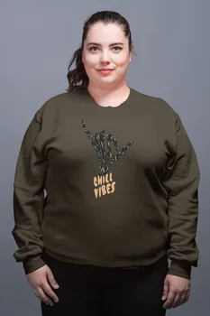 

Angemiel Wear Chill Vibes Green Women Sweatshirts