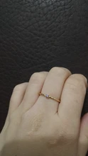 Thin Rings For Women Yellow Gold Color Cubic Zirconia Wedding Engagement Finger Ring