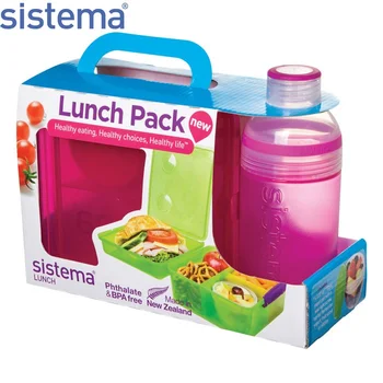 

Набор Sistema "Lunch" ланчбокс 2л и бутылка 480мл, красный, 41580