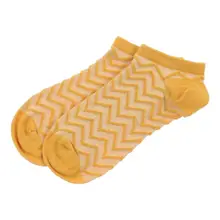 By Jawalli Women Mustard Patterned Perfumed Booties Socks 065-491-031