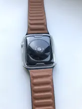 Correa de enlace de cuero para Apple watch, banda de 44mm, 40mm, 38mm, 42mm, pulsera de bucle magnético original, iWatch seires 3, 5, 4, 6 SE