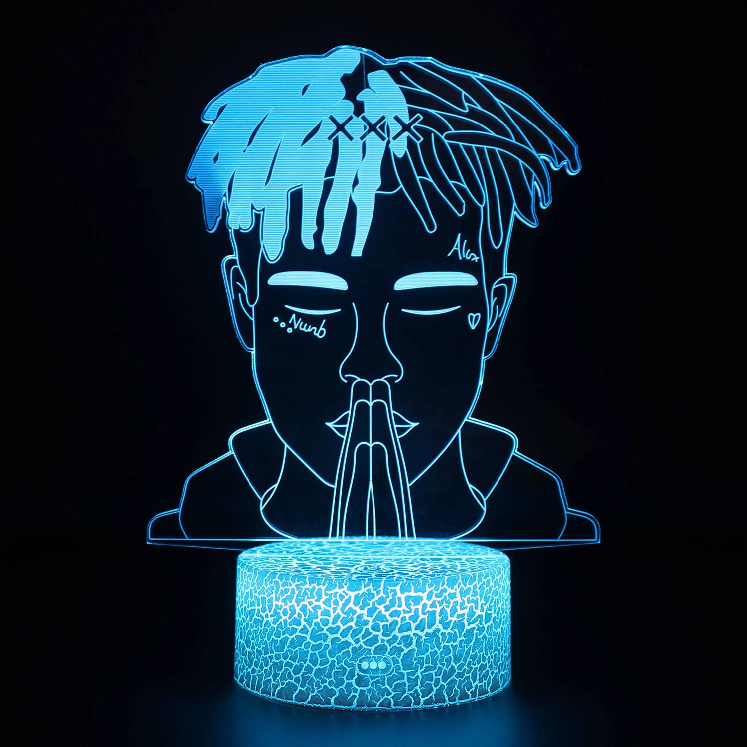XXXTentacion известный рэппер 3D светодиодный светильник иллюзия 7 цветов меняющийся