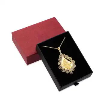 

52cm Chain Tuğralı Gold Frame Necklace 03-310-T04236