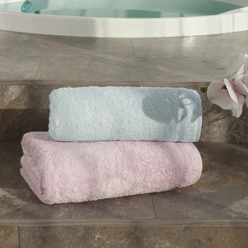 

Set of towels BB towels color: white blue & Lilac (100x160 cm, 70x150 cm)