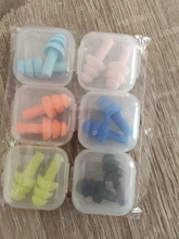 Tapones de silicona para los oídos con reducción de ruido, tapones de silicona suaves para los oídos, para natación, protectores para dormir, caja de 6 pares