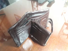 KAVIS-cartera de cuero de vaca genuino para hombre, billetera con grabado gratis Rfid, monedero, PORTFOLIO para hombre, Portomonee, Walet pequeño