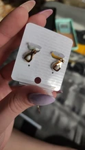 Pendientes de Clip de Cara hueca con estilo abstracto para niñas, sin Piercing, aretes con abalorio llamativo, novedad de 2019