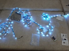 Infrarrojos/Bluetooth/WiFi LED luces de tira RGB 5050 2835 lámpara Flexible cinta con diodo DC 12V 5M 10M Control Remoto + adaptador