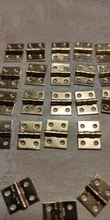 20 unids/lote bisagras de la puerta del gabinete Chapado en latón Mini bisagra decorativo pequeño joyería de madera caja de accesorios de muebles