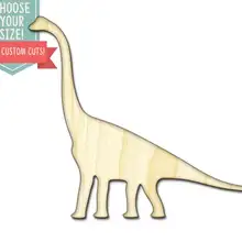 Динозавр вырезанный по дереву-на заказ Выберите свой размер-лазерная резка Деревянные Художественные товары для рукоделия Настенный декор свадебный детский DCS0077