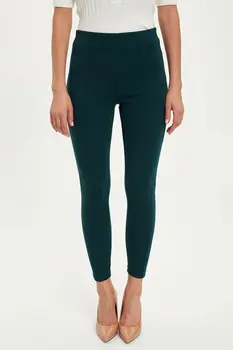 

DeFacto Woman Fashion Slim Trousers Ladies Elastic Waist Pure Color Long Pants Autumn Comfort Leggings Female - M1180AZ19AU