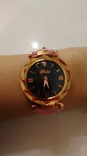 Reloj de pulsera informal de cuero para mujer, de cuarzo, con cielo estrellado, femenino