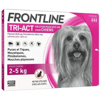 

FRONTLINE TRI-ACT dog-2-5kg-3 pipettes