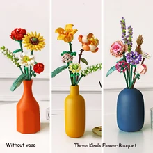 

LOZ MINI Creative Eternal Flowers Rose Bouquet Model Building Blocks Three Style Together Home Decoration Bricks Kids Toys Gifts
