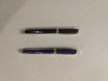 Baoer 388 de alta calidad regalo de negocios metal negro dorado estudiante pluma estilográfica, papelería de oficina material escolar