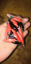 20 Pcs 28MM Black Red Soft Plastic Coated Testing Probe Mini Alligator Test Clips