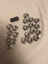 Tuercas hexagonales 20 piezas DIN6923, M3, M4, M5, M6, M8, 304, de acero inoxidable, bloqueo de deslizamiento, HW015