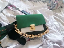 Bolsa de cadena de plástico grueso para dama Súper elegante, bolsa de mensajero con correas, bolso de mano, cadena de piezas para mochilas