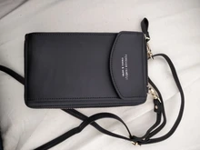 2020 mujeres billetera Color sólido de cuero correas de hombro bolsa teléfono móvil tarjeta grande titulares cartera bolso bolsillos chicas