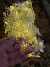 Led-String-Lights Christmas-Snowflakes Holiday Party Waterproof Connectable Wave