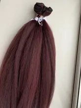 Nature Hair Weave 26Inch Synthetic Hair Extensions Yaki Straight Hair Bundles Ombre Brown Kinky Curly Hair Bundles Free Shipping