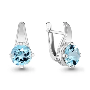 

Silver earrings with Topaz
