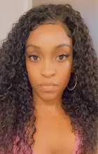 Wig Curly Human-Hair-Wigs Lace-Frontal Black Remy Women RXY for 360