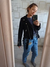 Coats Jackets Biker-Zipper Faux-Leather Suede Motorcycle Thick Winter Women Lady Autumn