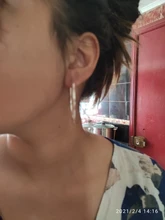 Personalidad hipérbole 925 de plata esterlina Simple liso círculo Pendientes para mujeres de plata de ley 2020-de plata-joyería de Pendientes de botón Pendientes