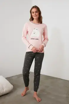 

Trendyol Embroidered Knitted Pajama set THMAW21PT0655