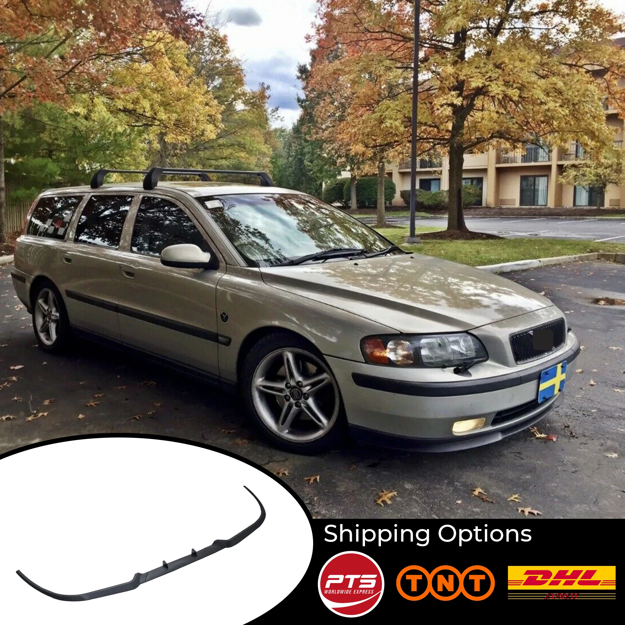 Для Volvo S60R V70 CUPRA R передний спойлер бампер для губ евро Универсальный 3 шт. обвес |