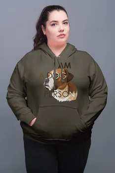 

Angemiel Wear I Am A Dog Person Green Women 'S Hooded Sweatshirt