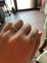 IPARAM-Conjunto de 4 anillos de circonita de cristal para mujer, juego de anillos de oro 2020, set de anillos de compromiso bohemios vintage para mujer, joyería para fiesta