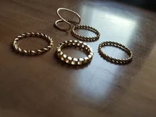 Juego de anillos de plata y oro para mujer, sortija de dedo torcida con lazo de corazón Vintage 2019, joyería femenina, regalos de boda