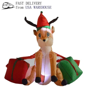 

Sayok 1.2M Inflatable Christmas Deer Christmas reindeer Decorations with LED Lights for Home Yard Lawn Garden Decorations