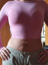 Vital sin costuras de manga larga Top de Yoga ropa deportiva gimnasio entrenamiento shorts de manga acolchada Push Up deportes Bra Tops de entrenamiento