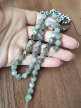 DIY Charms Bracelet Labradorite Jewelry Making Loose-Beads Faceted Natural-Stone Necklace