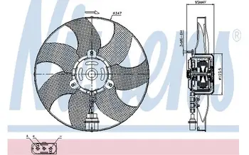 

NISSENS Fan, radiator for VOLKSWAGEN POLO