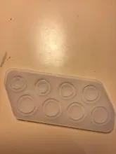 Molde de cristal de molde epoxi de silicona, joyería hecha a mano para hacer anillos planos, molde de molde N09 20