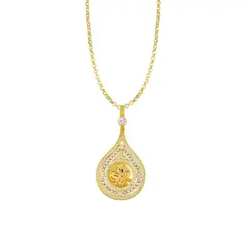 

52cm Chain Tuğralı Gold Frame Necklace 03-310-T08378