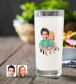 

Personalized Valentine Caricature Of Raki Bardağı-55