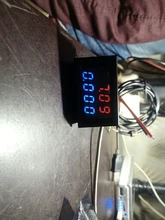 LED Digital DC amperímetro voltímetro de 4 bits 5 alambres DC 200V 10A medidor de corriente de voltaje de la fuente de alimentación de LED azul rojo pantalla doble Detector