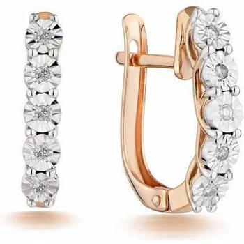 

Lucas gold earrings with 10 red gold diamonds