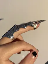 Docona-Anillos Midi Punk para mujer, armadura de Calavera, oro gótico, anillo ajustable de aleación, joyería de fiesta