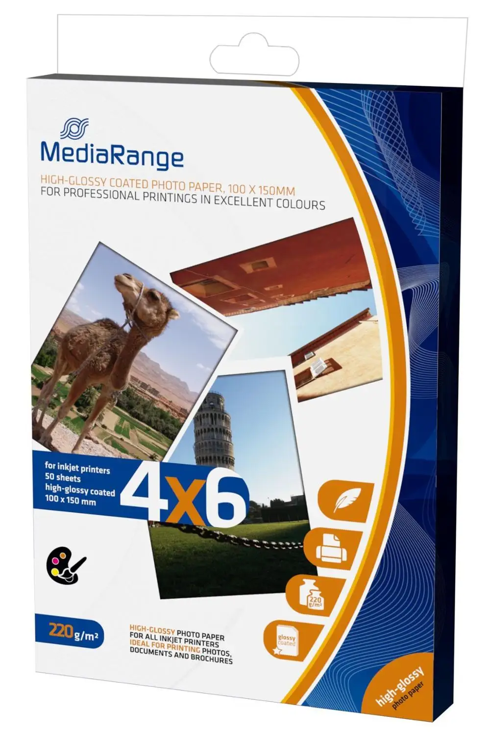 Фотобумага | 10x 15 см Глянцевая 220 г 50 листов MediaRange