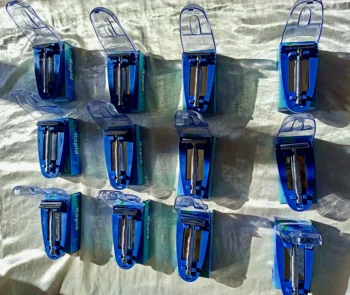 

12 boxes.Rapid Zero-Plastic Reusable Razor with non-slip With Mirror Box Classic Sale Stainless Steel Double Edge Shaving Razors