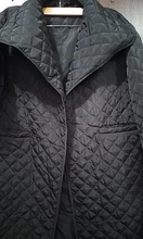 Fit Coat Spring Women Parkas Cotton-Padded Black Autumn Long Fashion EAM New Loose 19a-A319